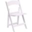 White Padded Folding Chair